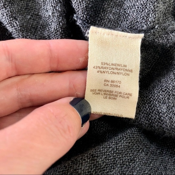 Free People linen blend semi sheer sweater blazer - Picture 8 of 11